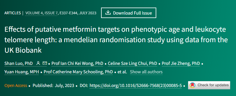 研究證明二甲雙胍可能通過靶向GPD1和AMPKγ2 (PRKAG2)促進健康衰老