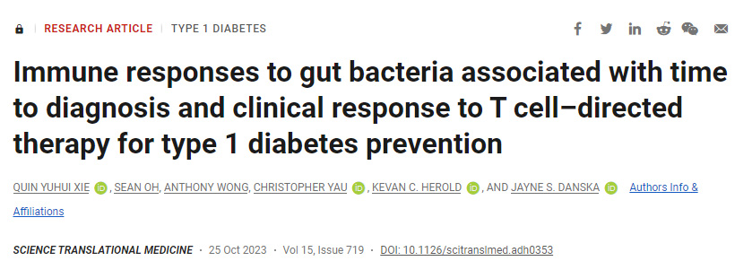 追蹤腸道微生物組如何影響1型糖尿病患者對替普魯單抗的反應(yīng) 追蹤腸道微生物組如何影響1型糖尿病患者對替普魯單抗的反應(yīng)
