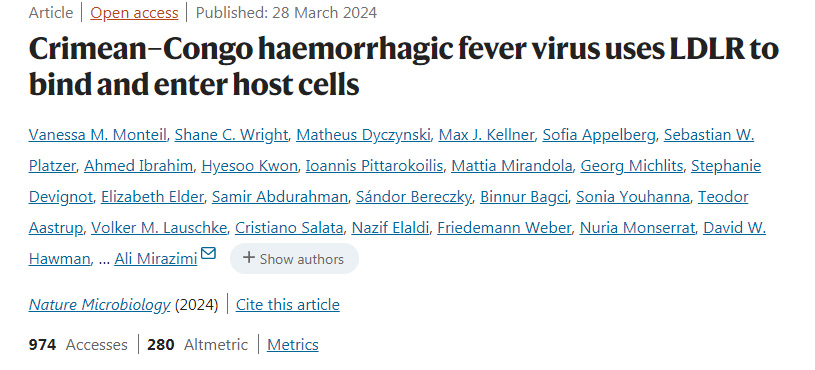 克里米亞-剛果出血熱病毒利用LDLR結(jié)合并進入宿主細胞 克里米亞-剛果出血熱病毒利用LDLR結(jié)合并進入宿主細胞