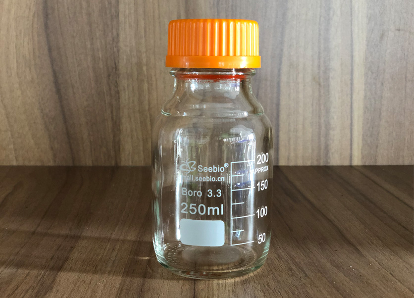 黃蓋試劑瓶，透明，250ml