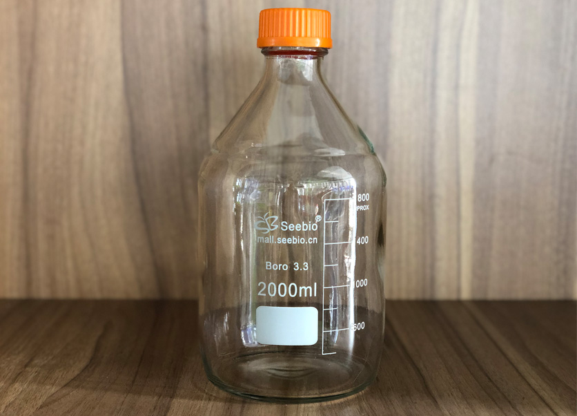 黃蓋試劑瓶，透明，2000ml